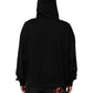 Black Printed Hooded Men Sweatshirt Sweater