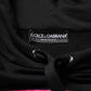 Black Printed Hooded Men Sweatshirt Sweater