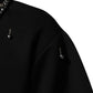 Black Polyester Necklace Embellished T-shirt