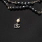 Black Polyester Necklace Embellished T-shirt