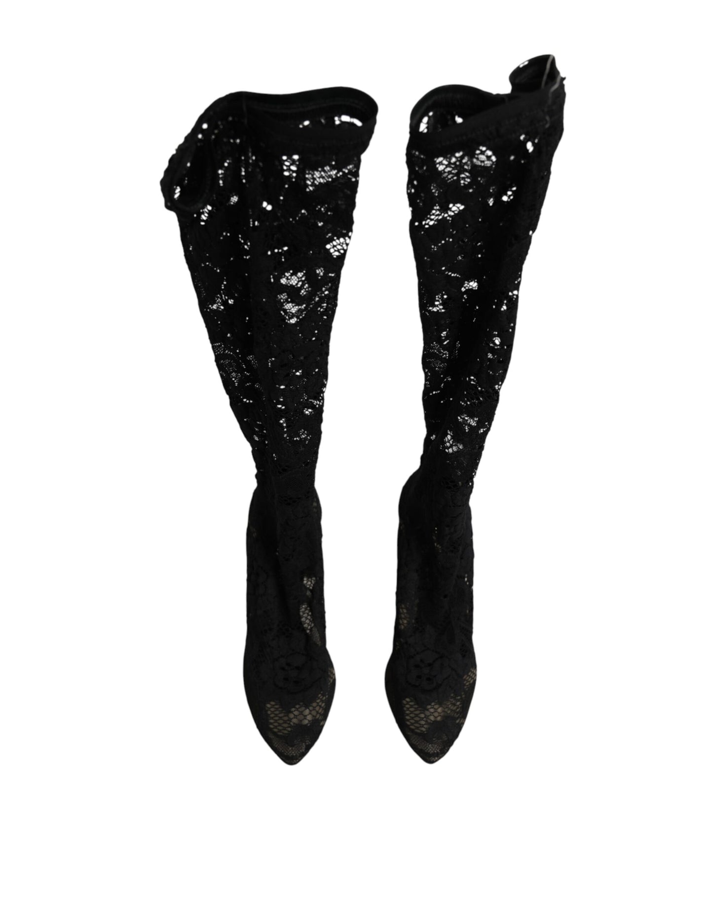Black Pumps Taormina Lace Socks Boots Shoes