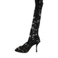 Black Pumps Taormina Lace Socks Boots Shoes