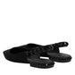 Black Crystal Charmeuse Slingback Shoes