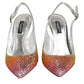 Multicolor Sequin Slingback Pumps Shoes