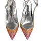 Multicolor Sequin Slingback Pumps Shoes