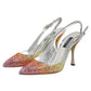 Multicolor Sequin Slingback Pumps Shoes