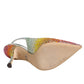 Multicolor Sequin Slingback Pumps Shoes