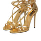 Gold Leather Keira Heels Sandals Shoes