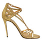 Gold Leather Keira Heels Sandals Shoes