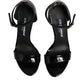 Black Leather Platform Keira Sandals Shoes