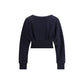 Cotton Sweatshirt with Corset Detail