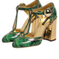 Green Patent Leather Vally Heels Pumps Shoes