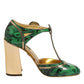 Green Patent Leather Vally Heels Pumps Shoes