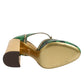 Green Patent Leather Vally Heels Pumps Shoes