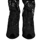 Black Stretch Taormina Lace Boots Shoes