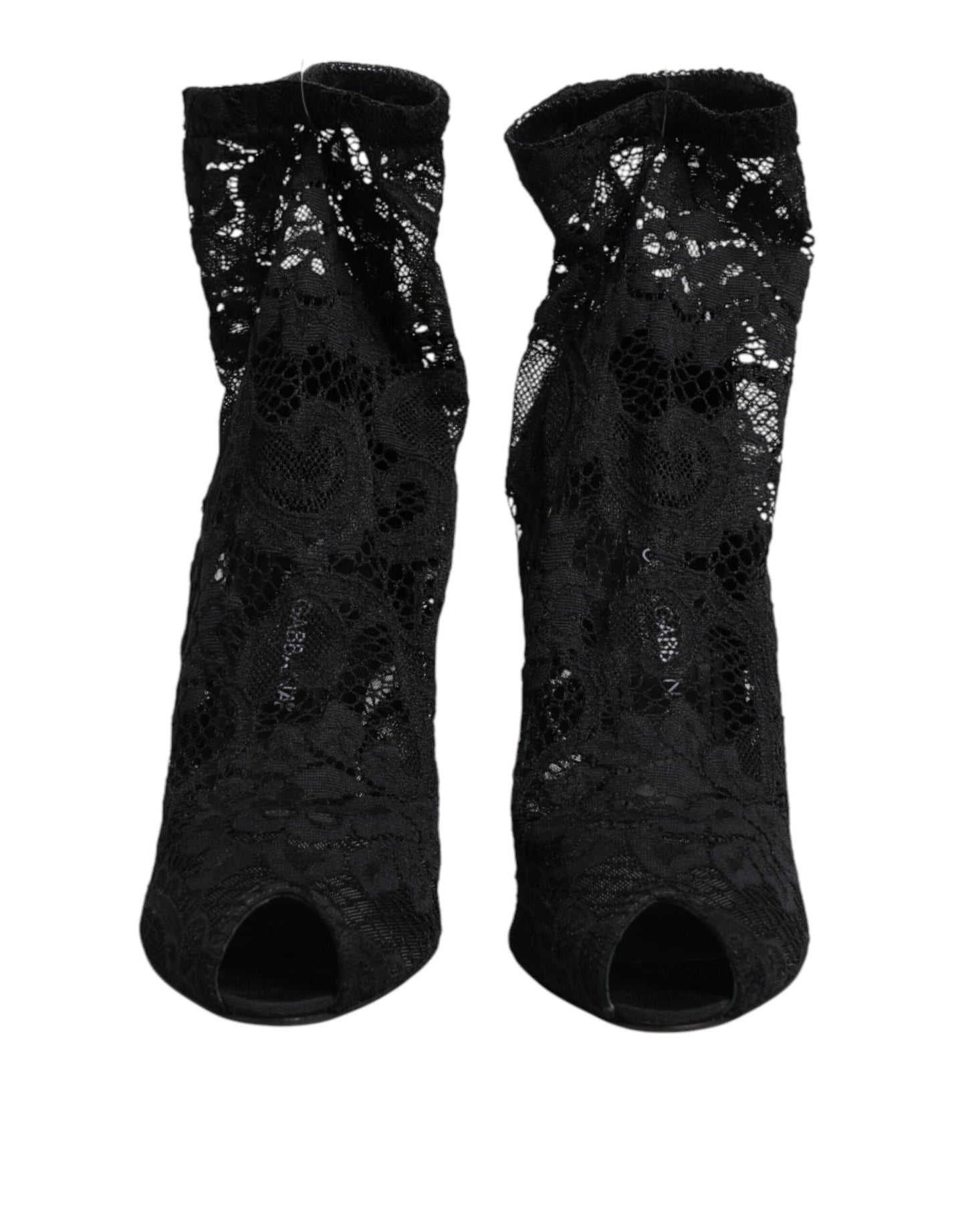 Black Stretch Taormina Lace Boots Shoes