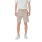 Beige Polyester Bermuda