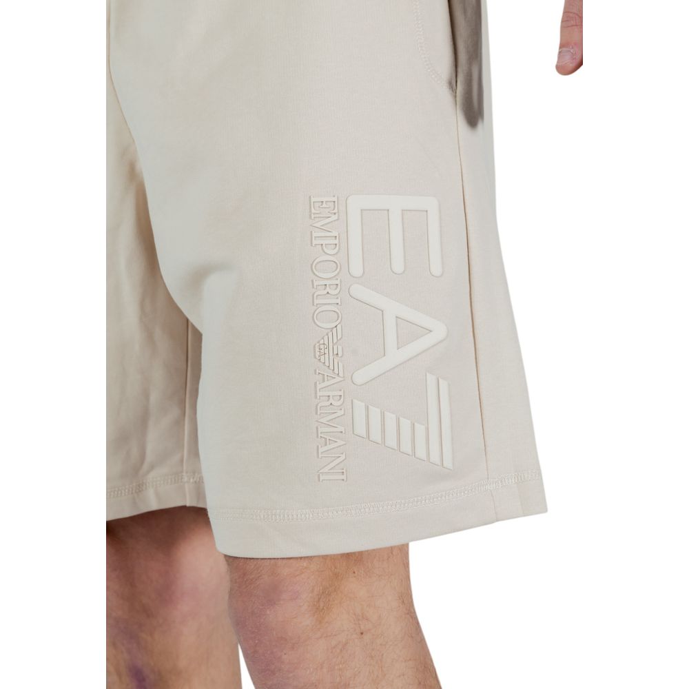 Beige Cotton Bermuda