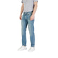 Blue Cotton Skinny Jean