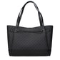 Black Fabric Shoulder Bag