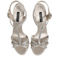 Silver Strass Ankle Strap Heels Sandals Shoes