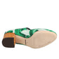 Green Silk MARY JANES Leaf Sandals Shoes