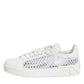 White Mesh Inserts Low Top Sneakers Shoes