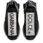 Black Silver Slip On Sorrento Sneakers Shoes
