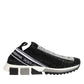 Black Silver Slip On Sorrento Sneakers Shoes
