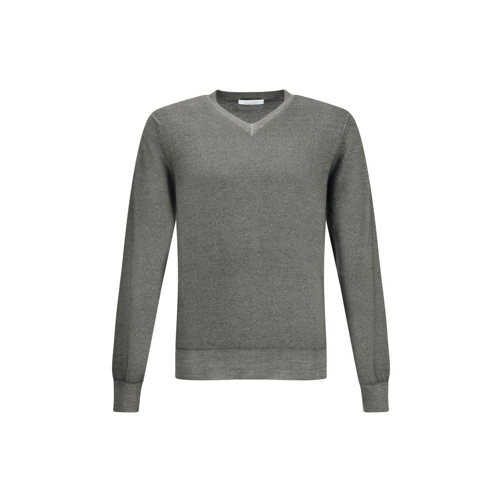 Green V-neck Sweater