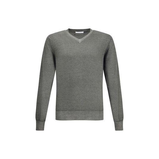 Green V-neck Sweater