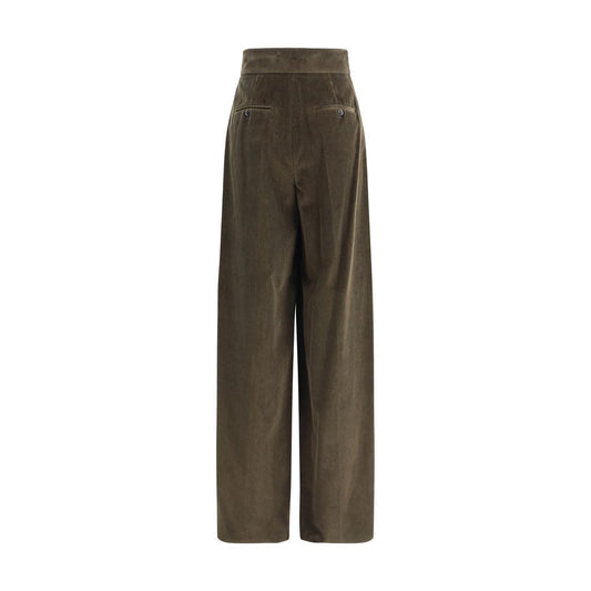 Wide-Leg Velvet Pants
