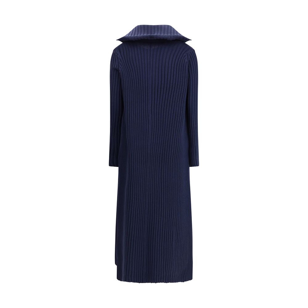 Ribbed Shawl-Collar Cardigan