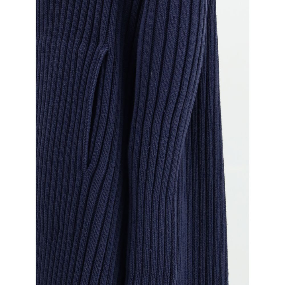 Ribbed Shawl-Collar Cardigan