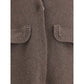 Semi-long Sweater with a front hook-and-eye closure