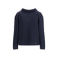 Blue Merino Wool Cardigan