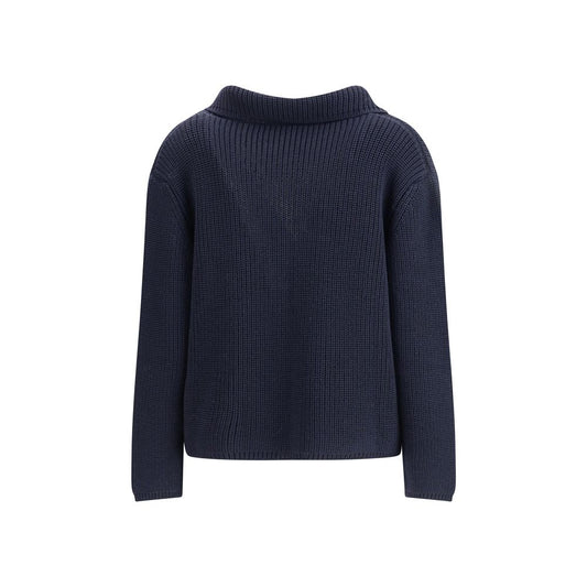 Blue Merino Wool Cardigan