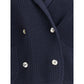 Blue Merino Wool Cardigan