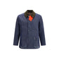 Waxed Jacket with a corded velvet collar