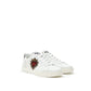 White Leather Low Top Sneakers