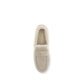 Beige Leather Slip-On Loafers