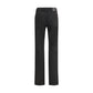 Black Cotton Straight-Leg Jeans