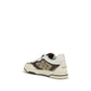 Beige Fabric Low Top Sneakers