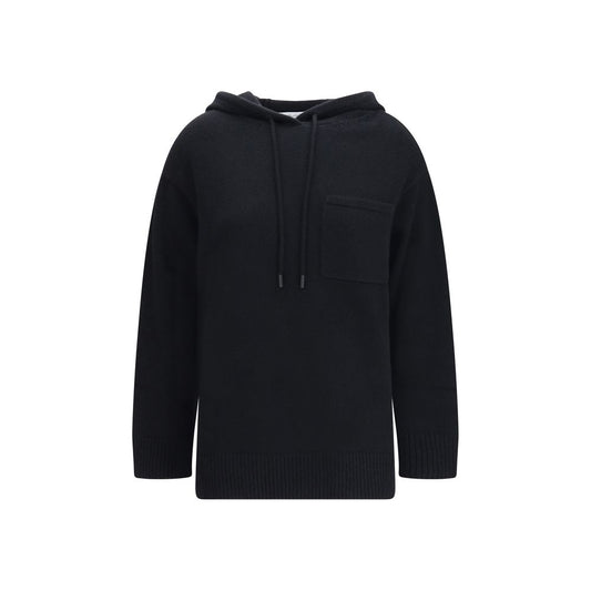 Black Wool Hoodie