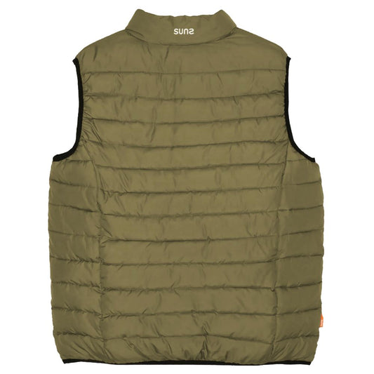 Green Polyester Sleveless Jacket