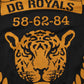 Black DG Royals Cotton Crew Neck Men T-shirt