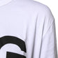 White Graphic Print Cotton Crew Neck T-shirt