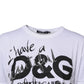 White Graphic Print Cotton Crew Neck T-shirt