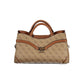 Beige Polyurethane Women Handbag