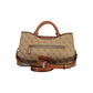 Beige Polyurethane Women Handbag